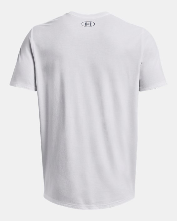 Men's UA Performance Cotton Collegiate T-Shirt, White, pdpMainDesktop image number 4